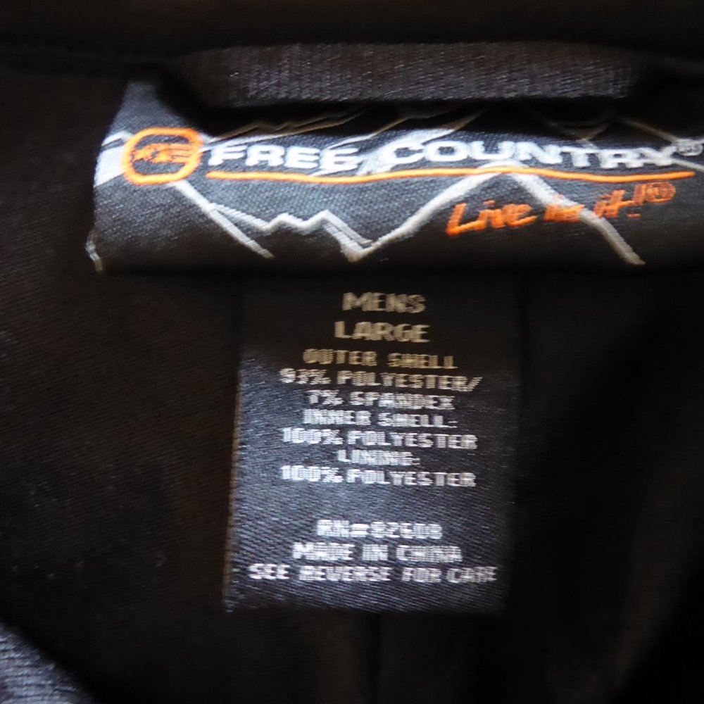 FREE COUNTRY BRAND MENS BLACK FULL ZIPPER DEVIL SATAN PATCH JACKET (PRE-OWNED) L - Picture 6 of 11